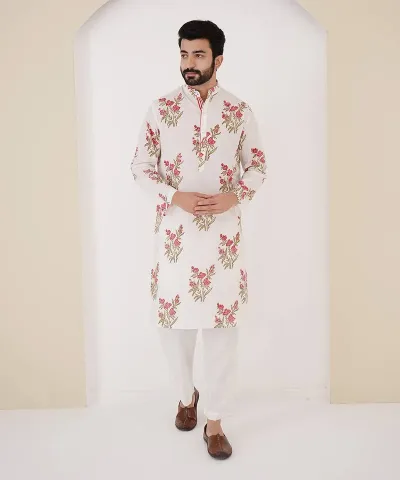 Ivory Flora Kurta